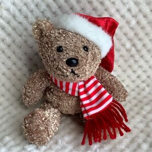 SEARS Vintage 2000 Plush Kringle Christmas Bear Red Hat Scarf Stuffed Animal Toy